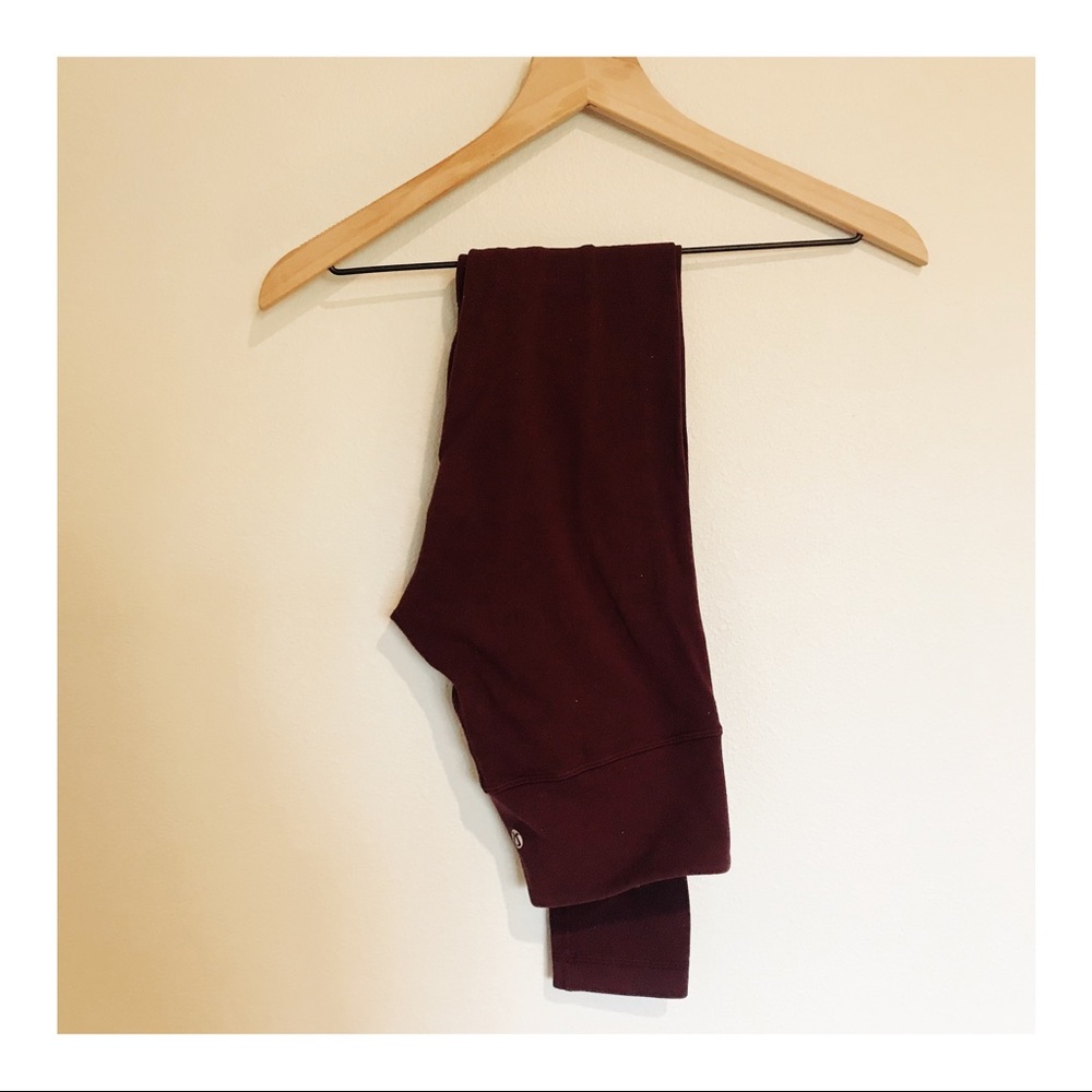 Lululemon maroon wunder under pant 6